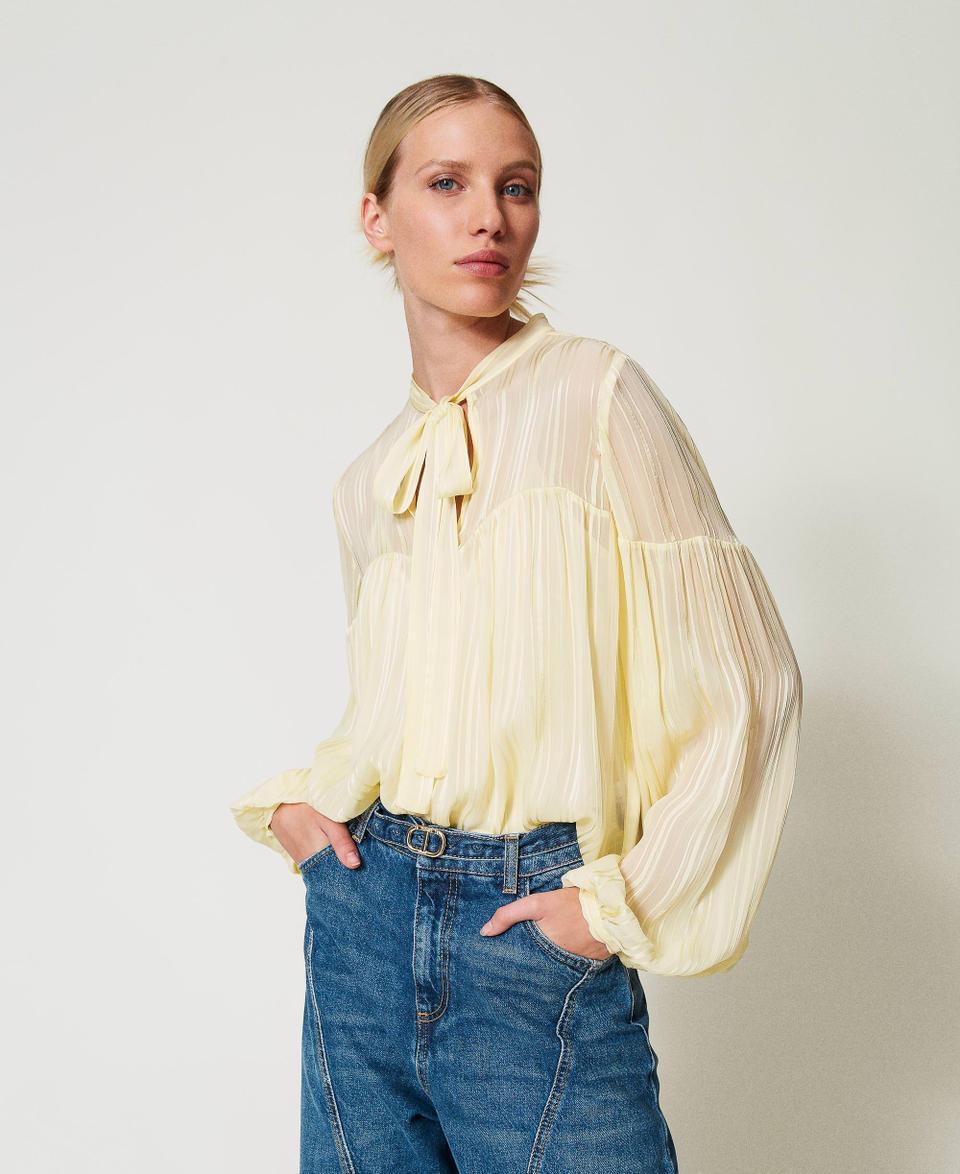 Twin Set Blusa jacquard a righe