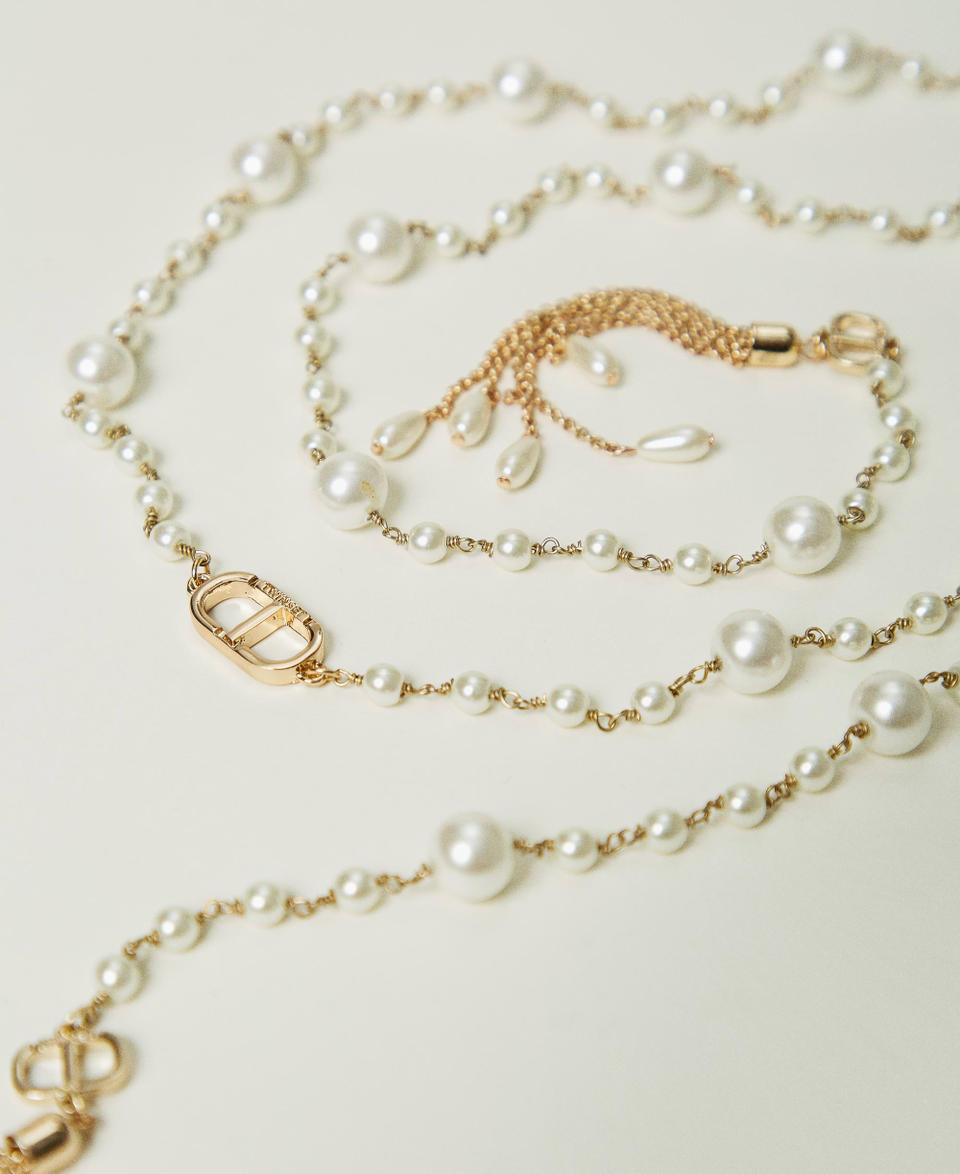 Twin Set Collana regolabile con nappe pendenti Nuovo