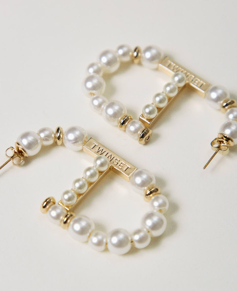 Twin Set Orecchini Oval T con perle Vendita