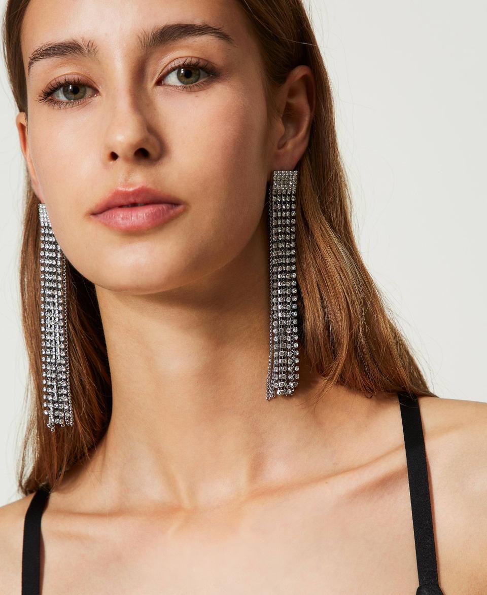 Twin Set Orecchini con frange di strass Promozione Limitata
