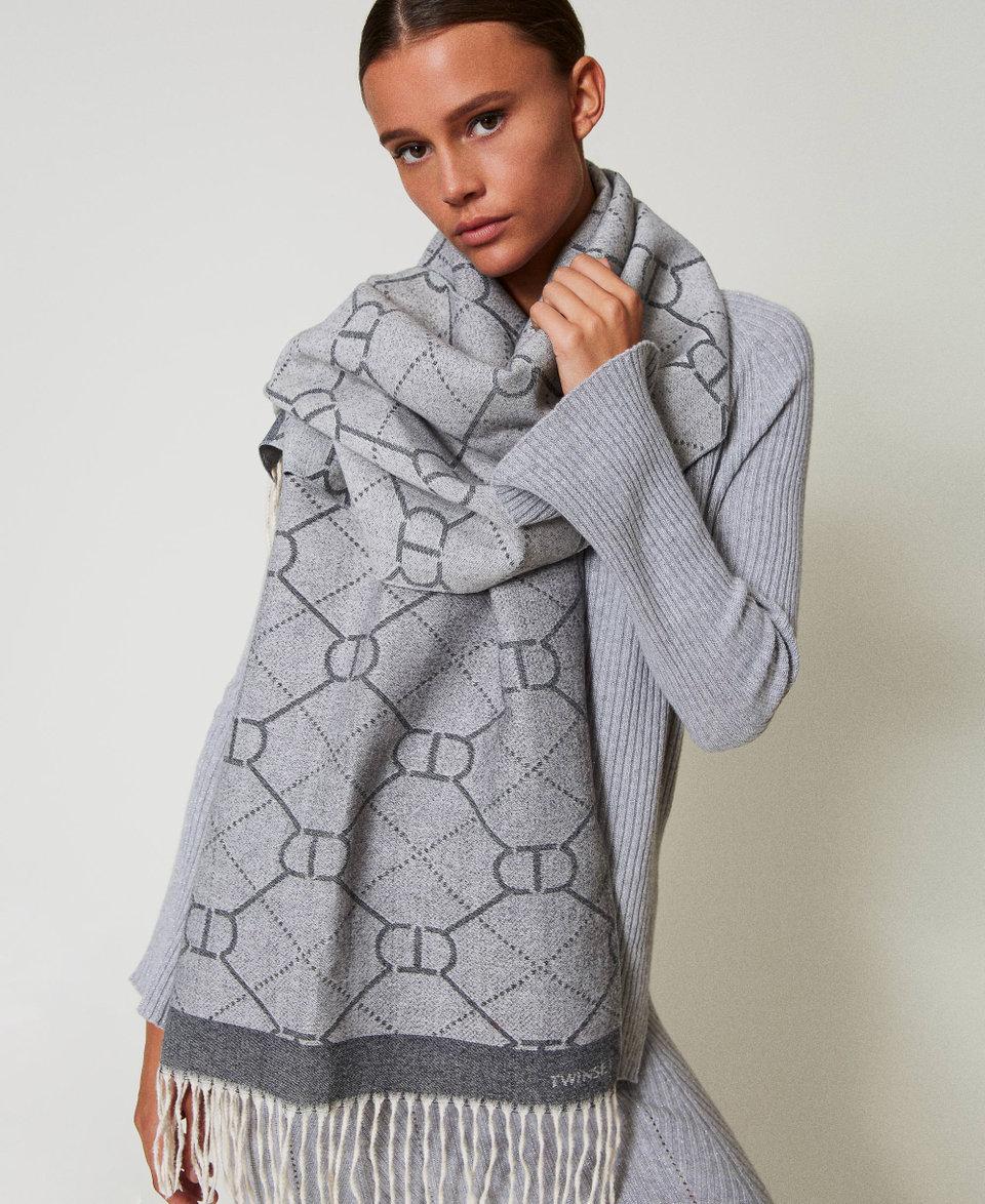 Twin Set Stola jacquard con Oval T Sottocosto