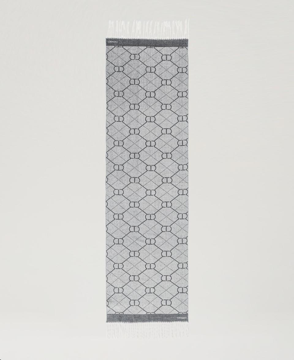 Twin Set Stola jacquard con Oval T Sottocosto