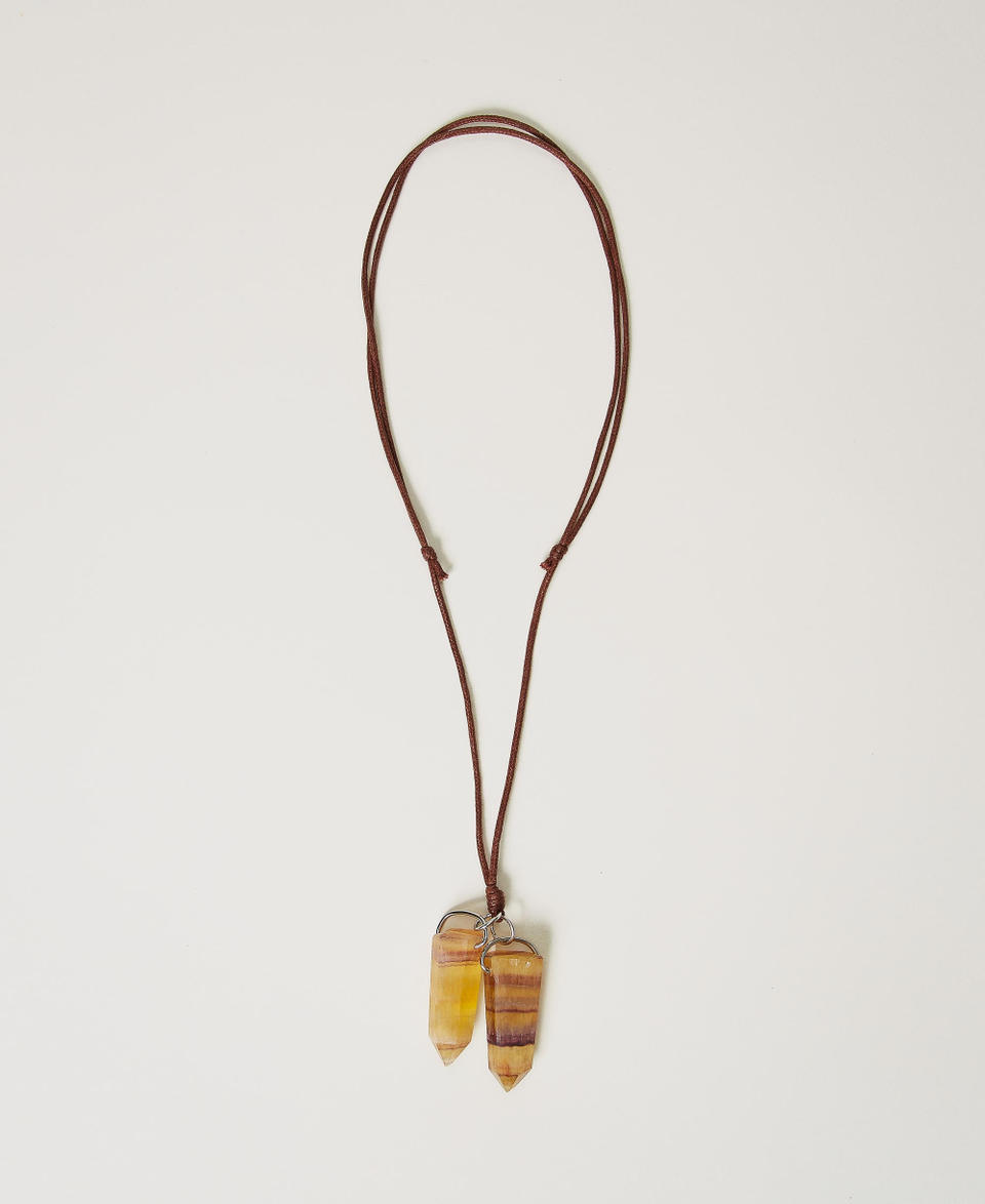 Twin Set Collana regolabile con pietre pendenti Presa