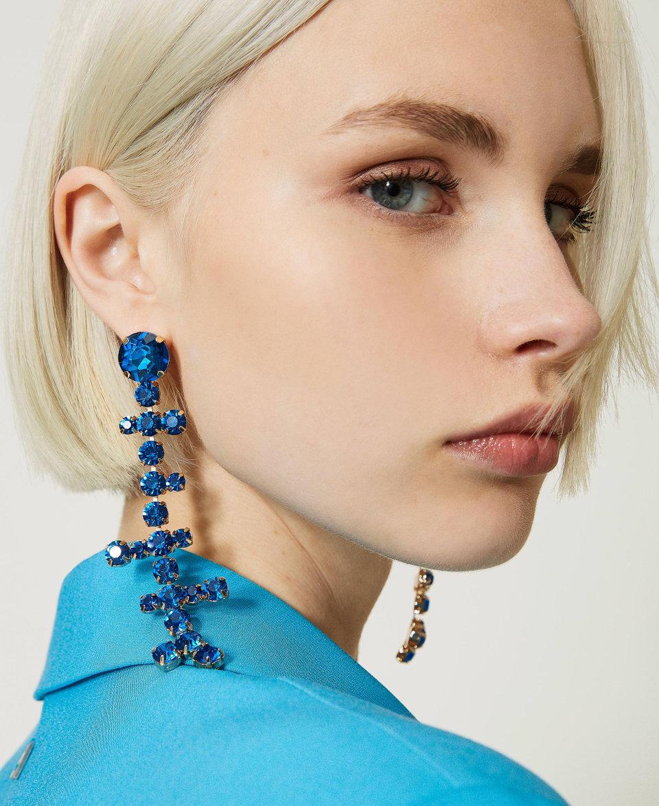 Twin Set Orecchini pendenti con strass Offerta