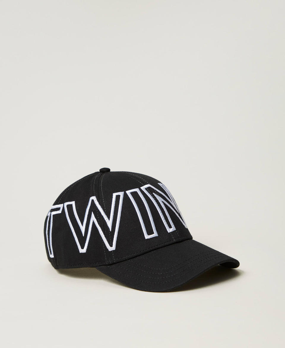 Twin Set Cappello da baseball con maxi logo