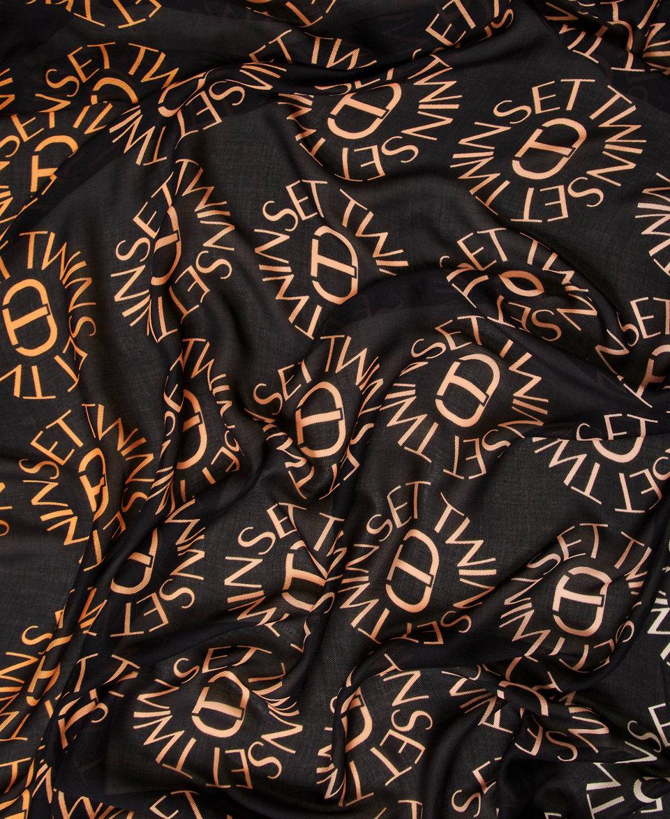 Twin Set Kefiah con stampa Oval T e logo Online