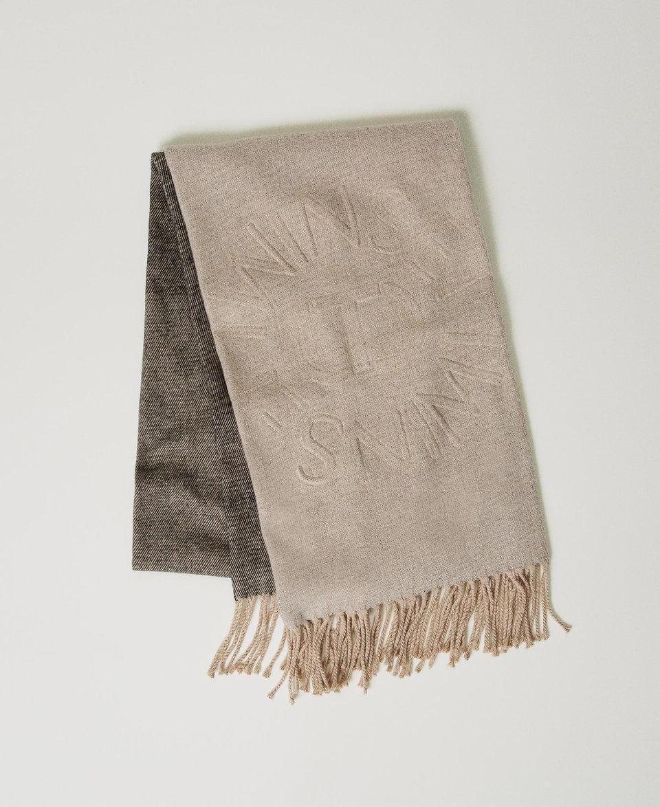 Twin Set Stola in panno con frange