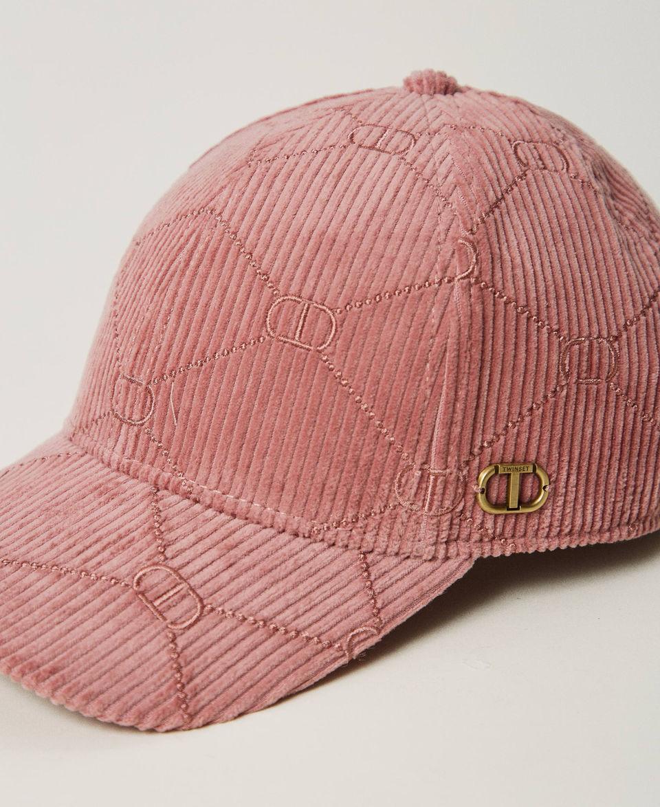 Twin Set Cappello da baseball in velluto con Oval T Vendita Economica