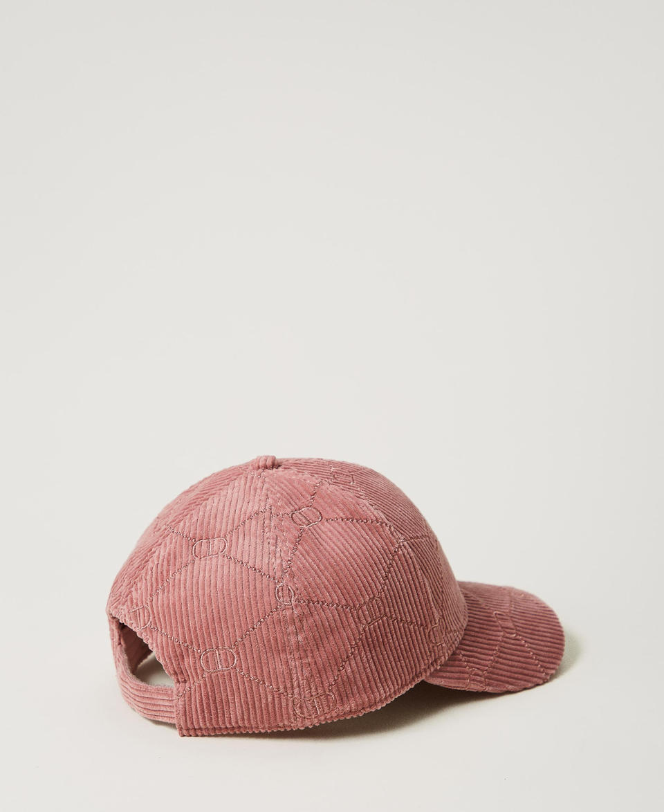 Twin Set Cappello da baseball in velluto con Oval T Vendita Economica