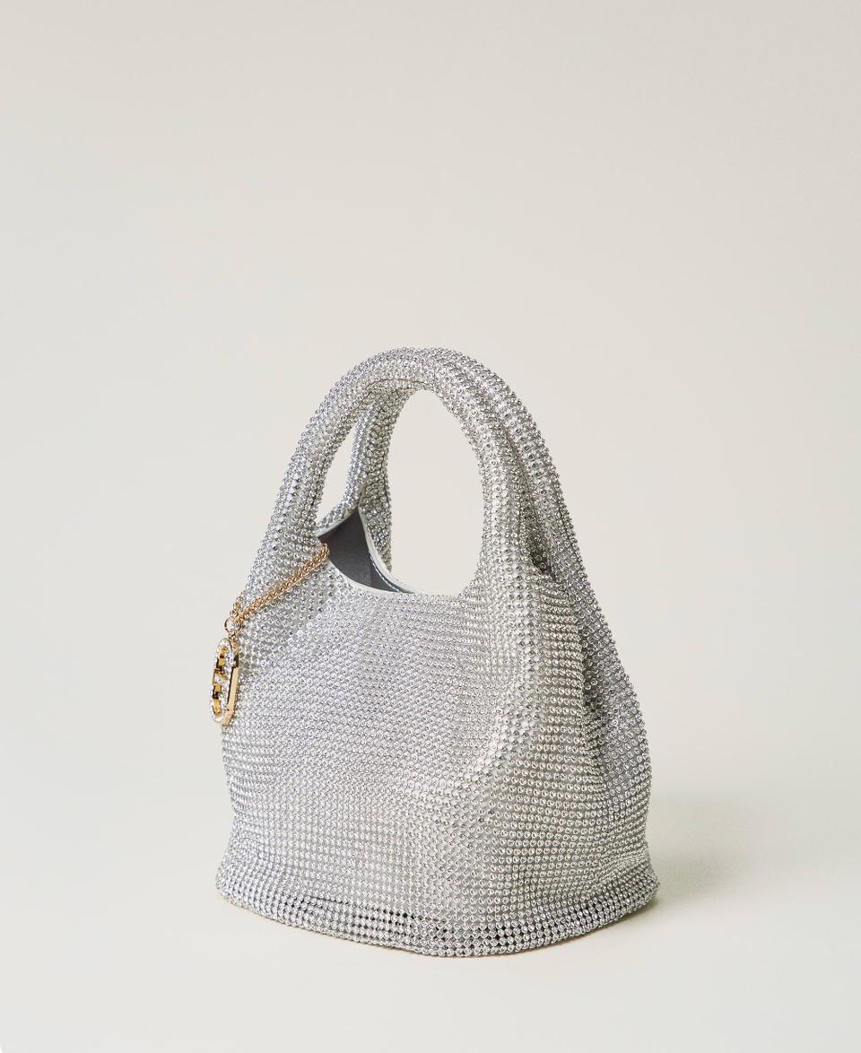 Twin Set Borsa 'Rendez-Vous' in strass e charm Oval T Consegna Veloce