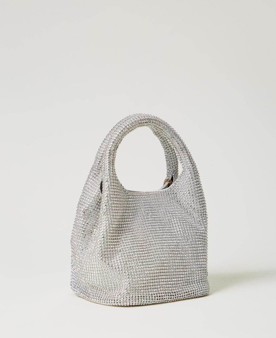 Twin Set Borsa 'Rendez-Vous' in strass e charm Oval T Consegna Veloce