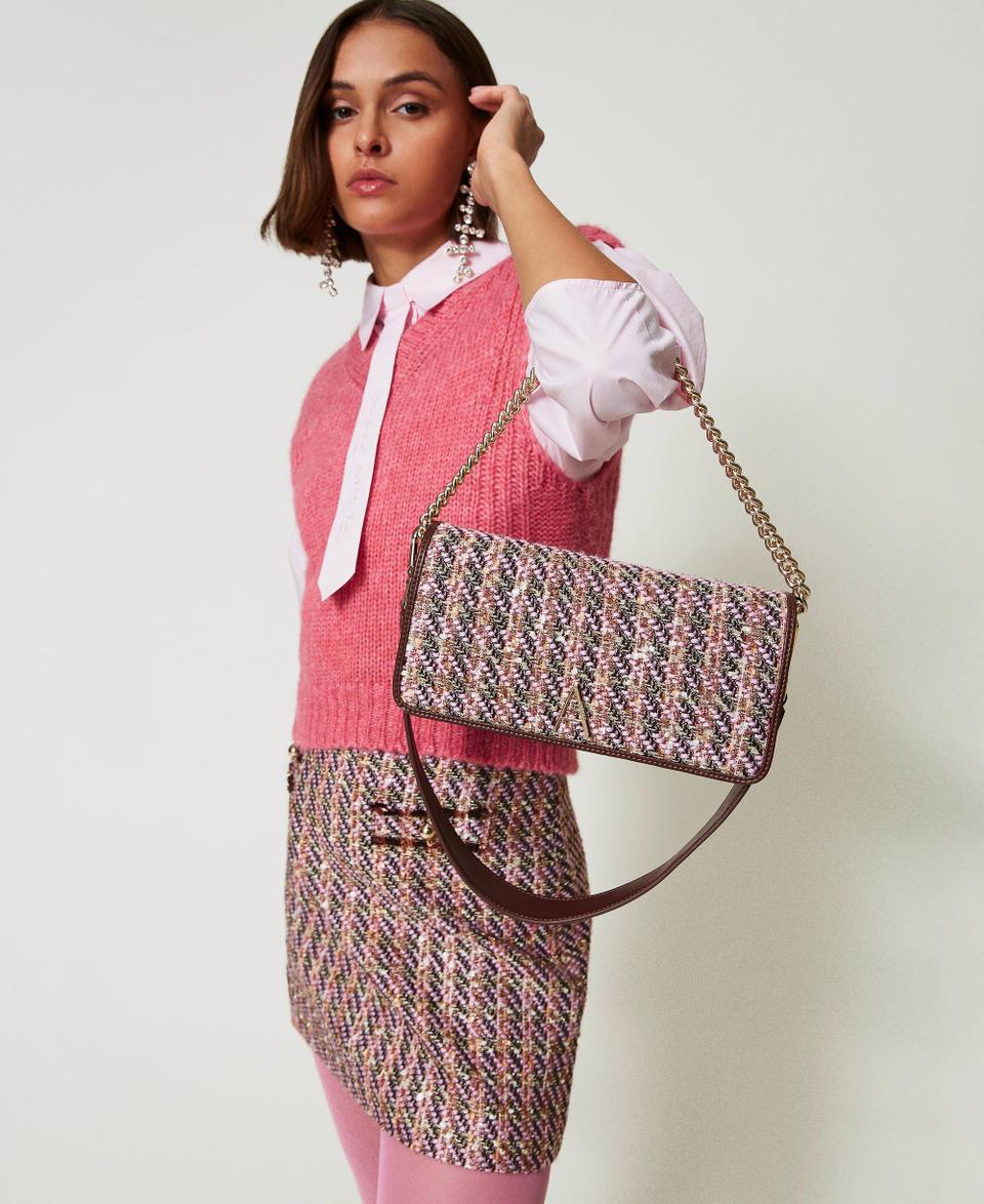 Twin Set Borsa a tracolla con bouclé multicolor Shopping Online