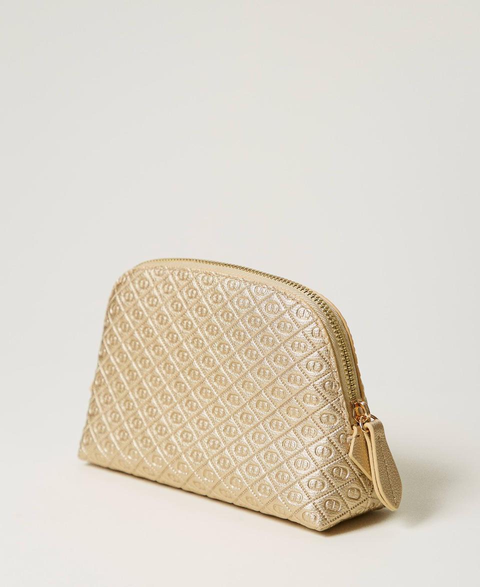 Twin Set Beauty case a cupola con Oval T all over Offerta