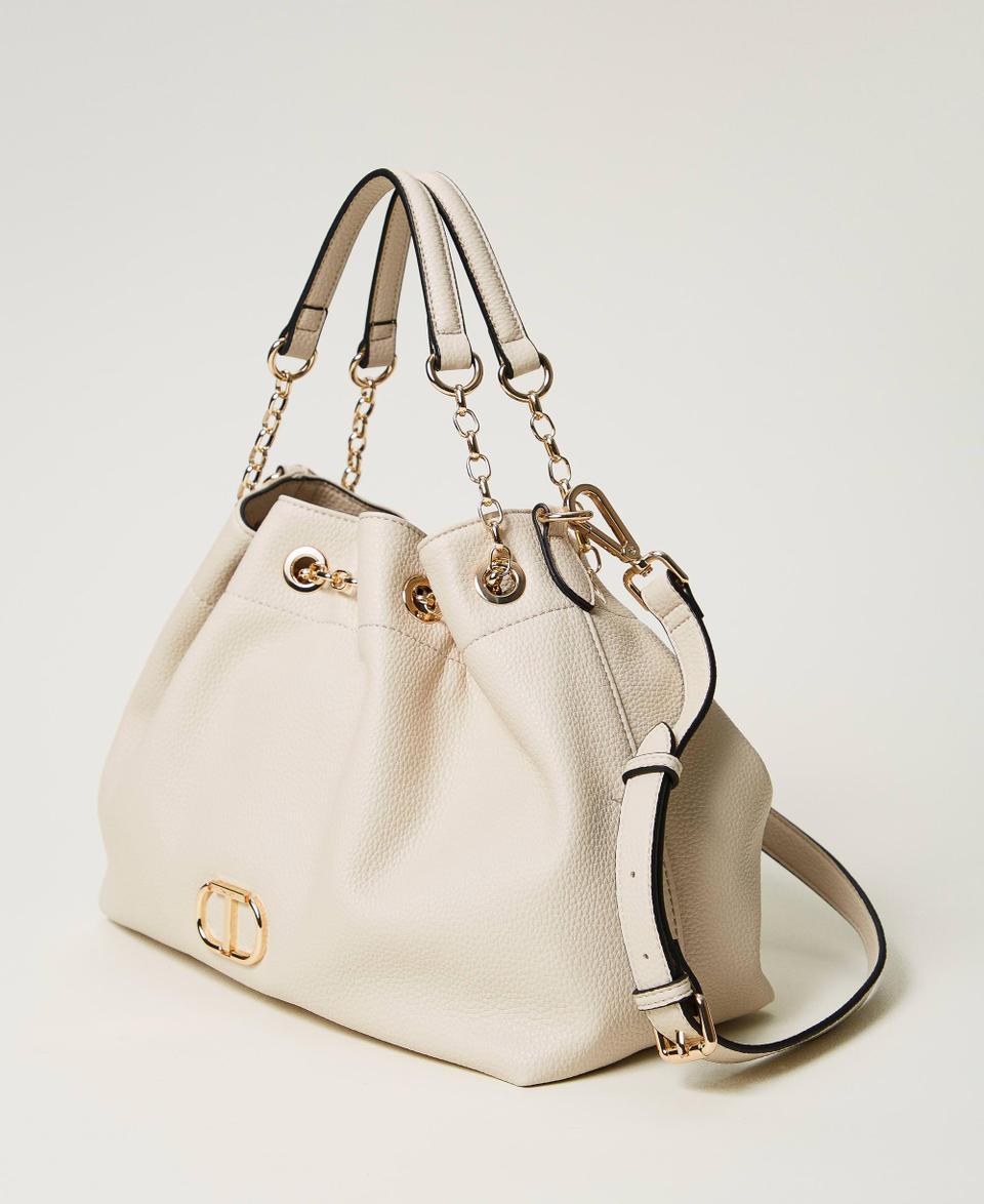Twin Set Borsa shopper con Oval T e manici coulisse Moda