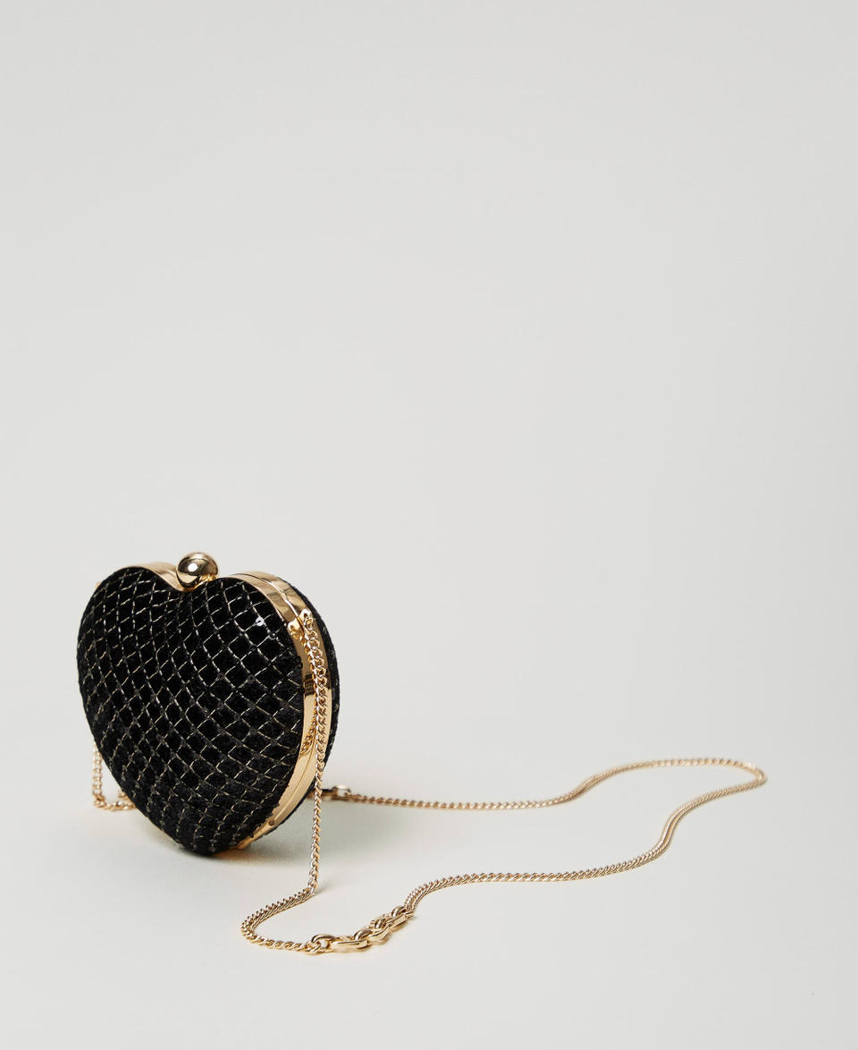 Twin Set Clutch 'Coup de coeur' in velluto ricamato Promozione