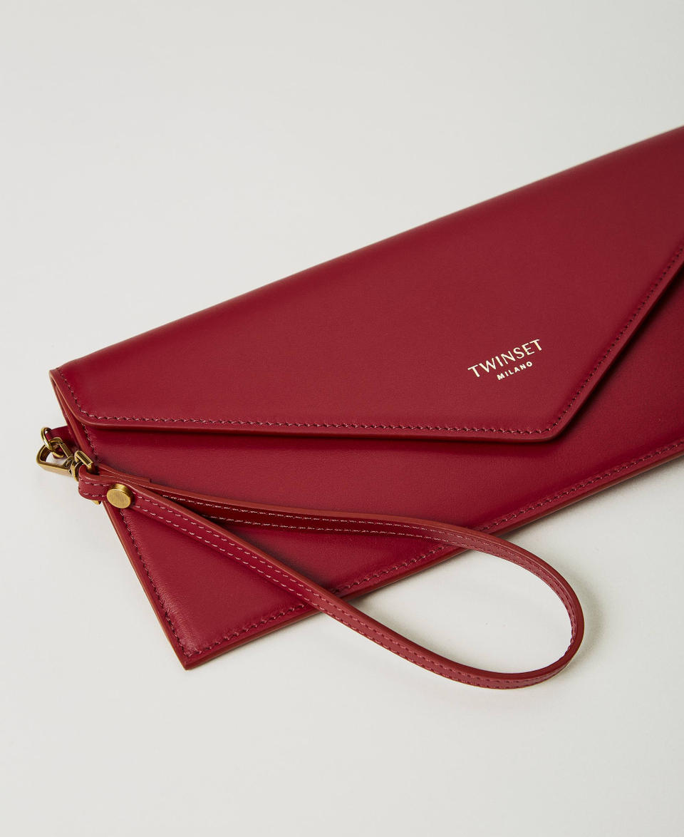 Twin Set Clutch in pelle con logo Spedizione Gratuita
