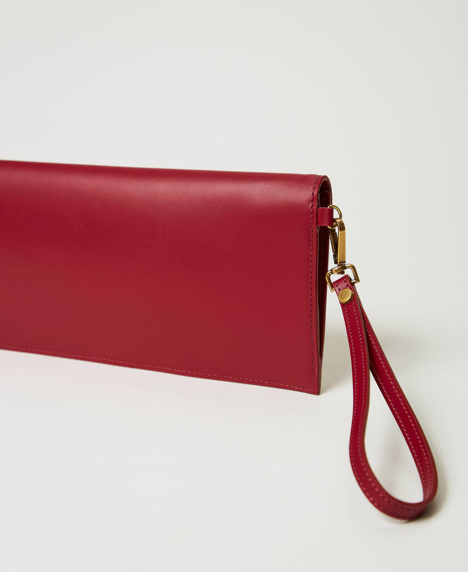 Twin Set Clutch in pelle con logo Spedizione Gratuita