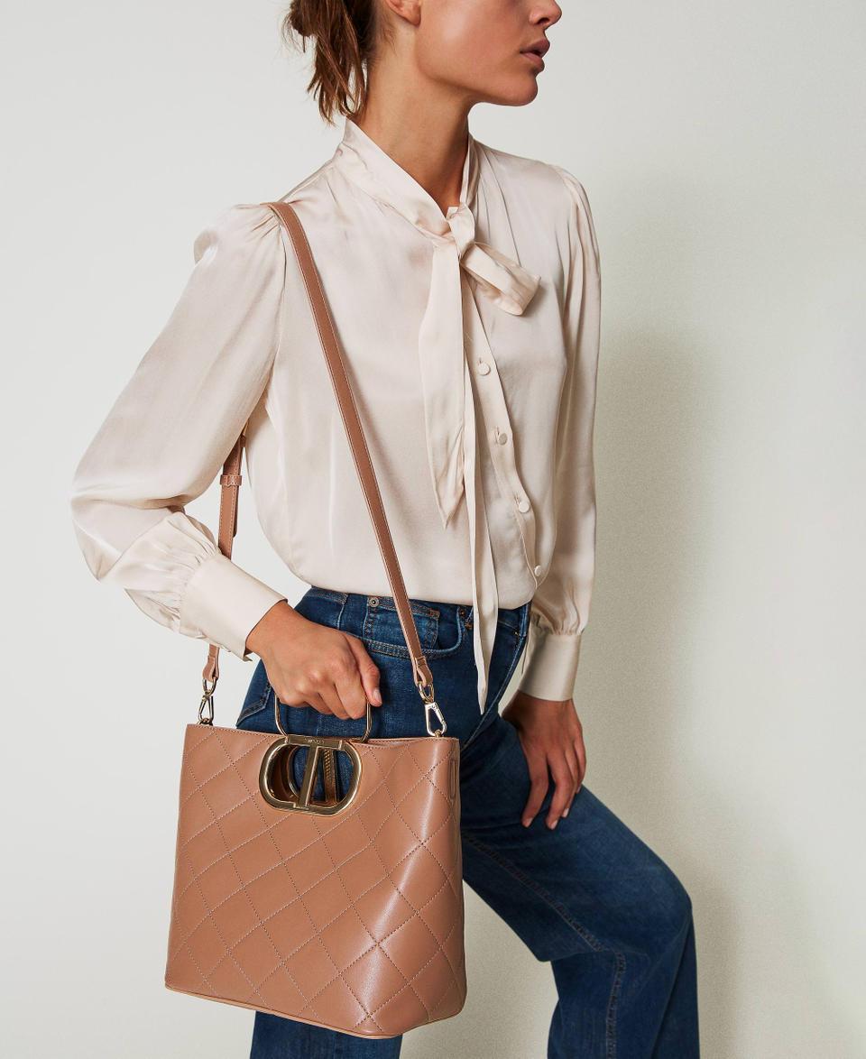 Twin Set Borsa shopper 'Lila' trapuntata con manico Oval T Pezzi Unici