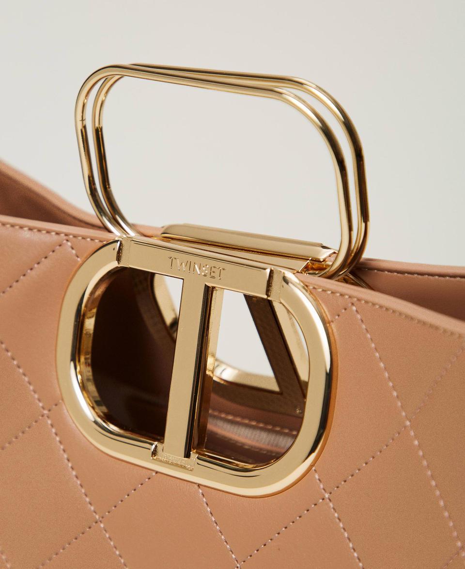 Twin Set Borsa shopper 'Lila' trapuntata con manico Oval T Pezzi Unici