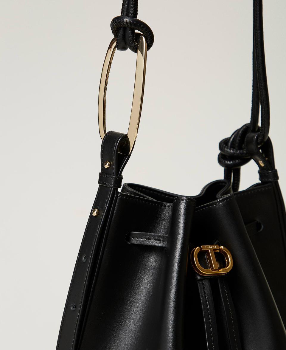 Twin Set Borsa a secchiello 'Jane' in pelle Sconto