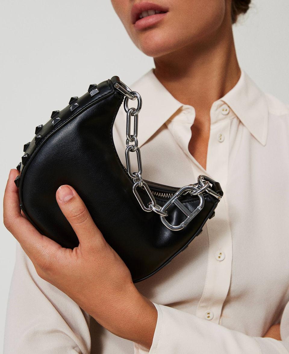 Twin Set Borsa ‘Mini Croissant’ con borchie Offerta