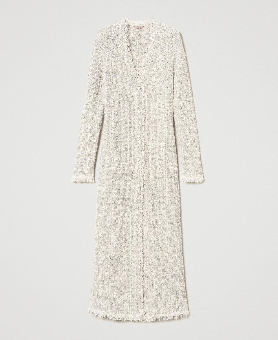 Twin Set Maxi cardigan jacquard con lurex Saldi Di Fabbrica