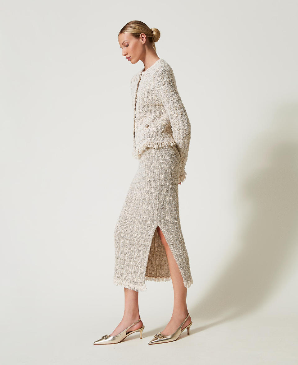 Twin Set Gonna in maglia jacquard con lurex I Più Venduti