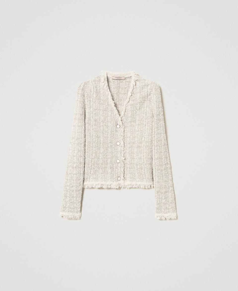 Twin Set Giacca in maglia jacquard con lurex Negozio