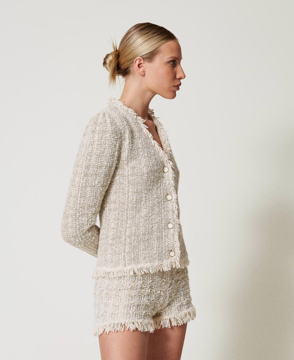 Twin Set Giacca in maglia jacquard con lurex Negozio