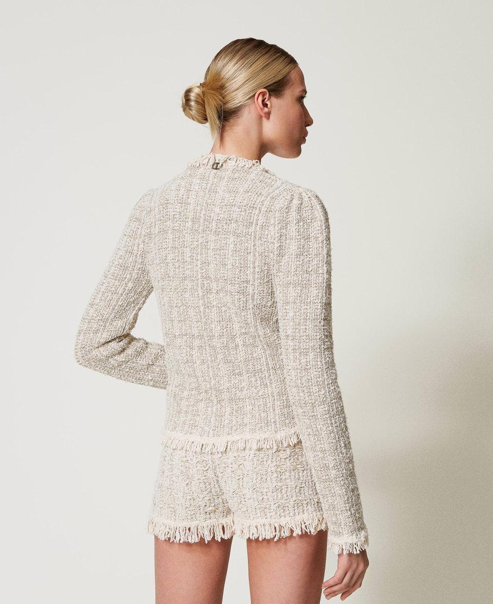 Twin Set Giacca in maglia jacquard con lurex Negozio