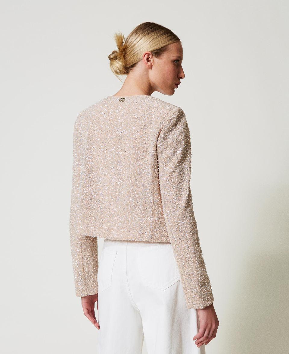 Twin Set Giacca con paillettes e perle In Saldo