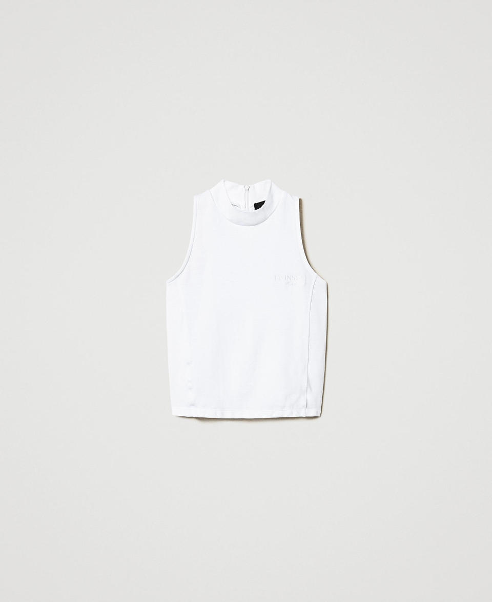 Twin Set Top smanicato con collo alto 2025