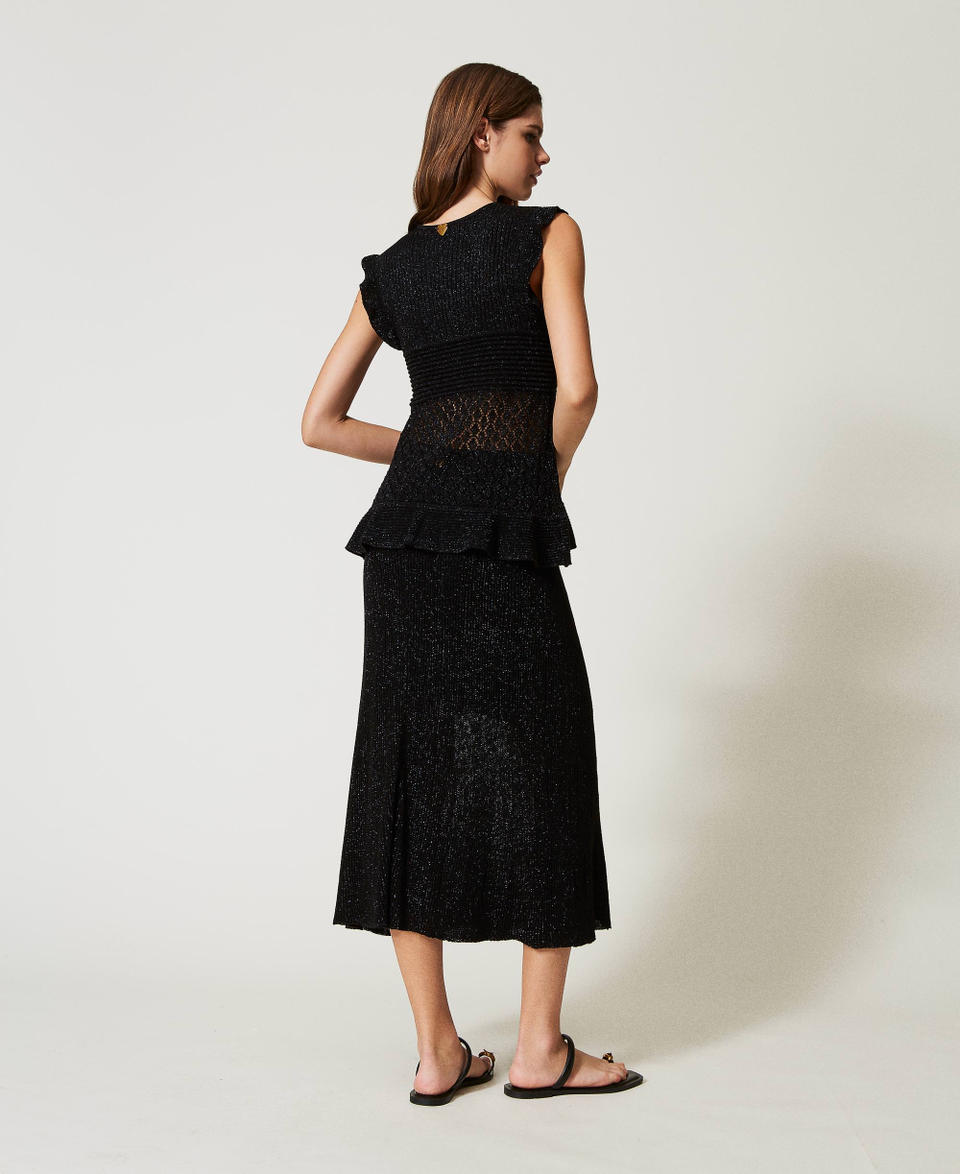 Twin Set Gonna longuette in maglia lurex Promozione