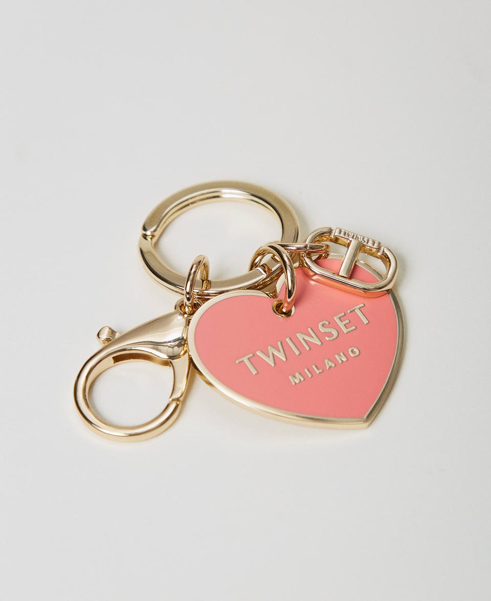 Twin Set Portachiavi a cuore con logo Qualità Garantita
