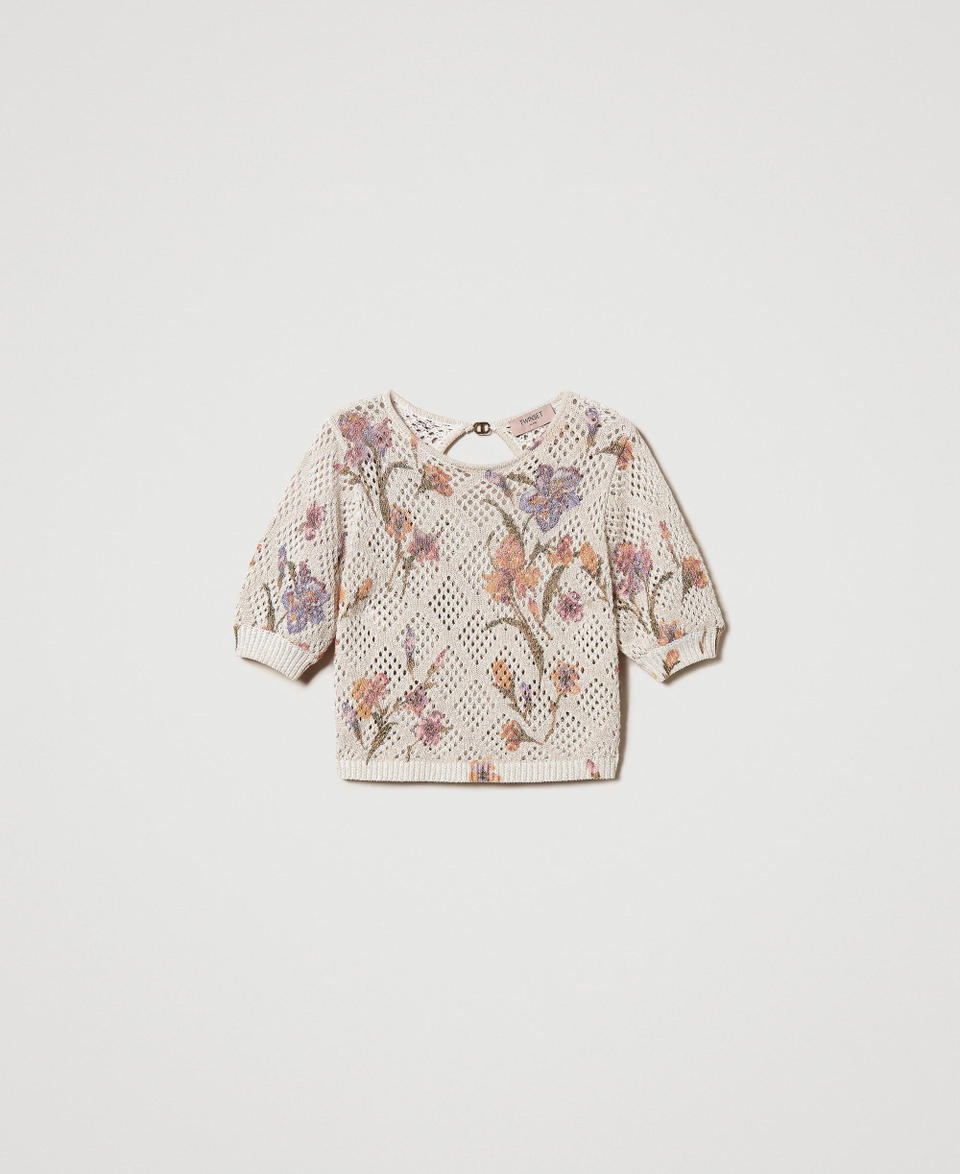 Twin Set Maglia a rete con stampa a fiori Negozi Online
