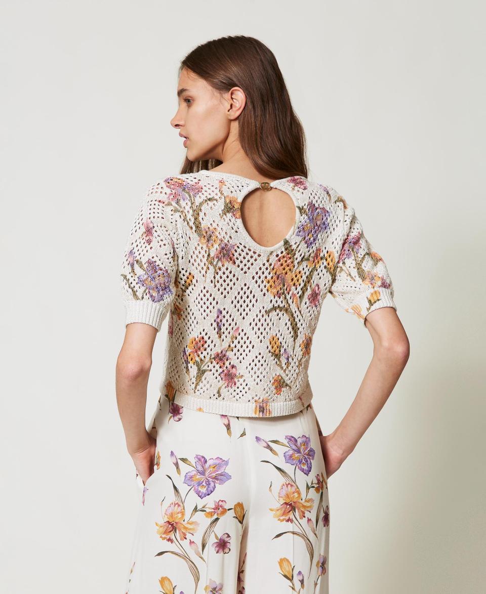 Twin Set Maglia a rete con stampa a fiori Negozi Online