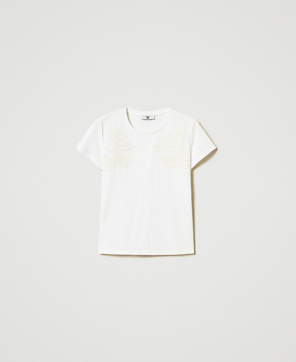 Twin Set T-shirt con ricamo Cornely Promozione Limitata