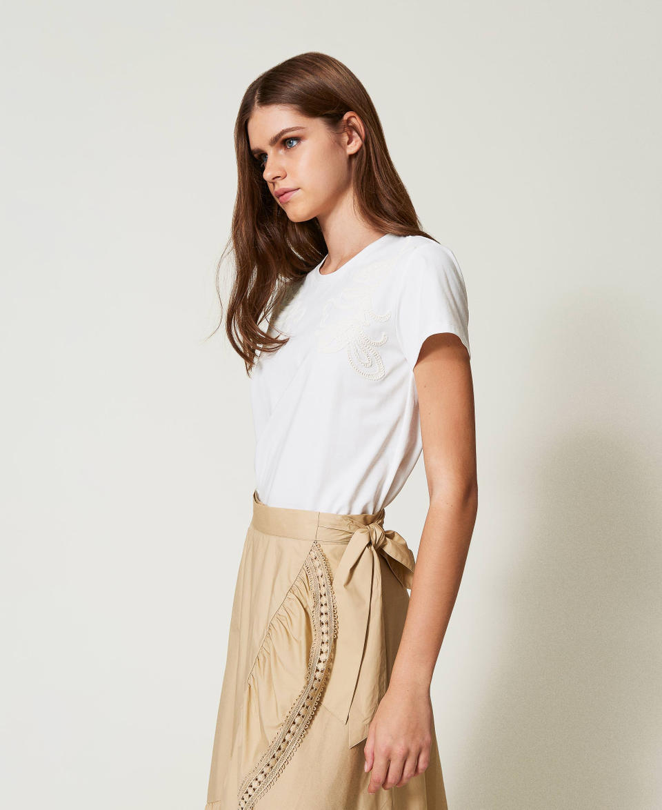 Twin Set T-shirt con ricamo Cornely Promozione Limitata