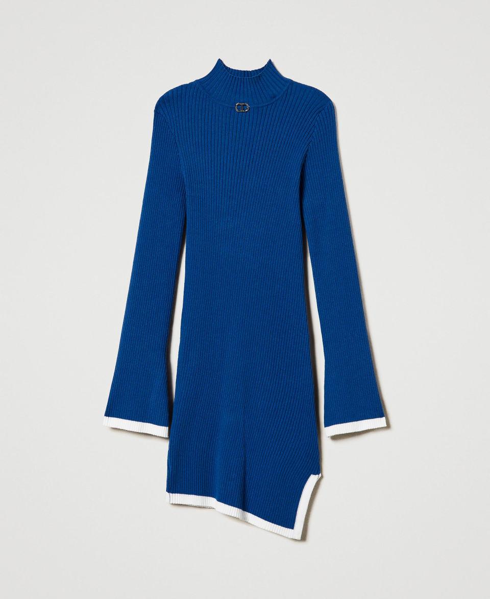 Twin Set Abito corto fitted in maglia a costine Shopping Online