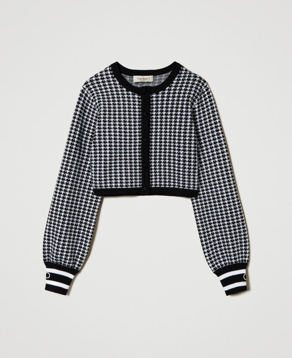 Twin Set Giacca in maglia jacquard pied de poule Convenienza