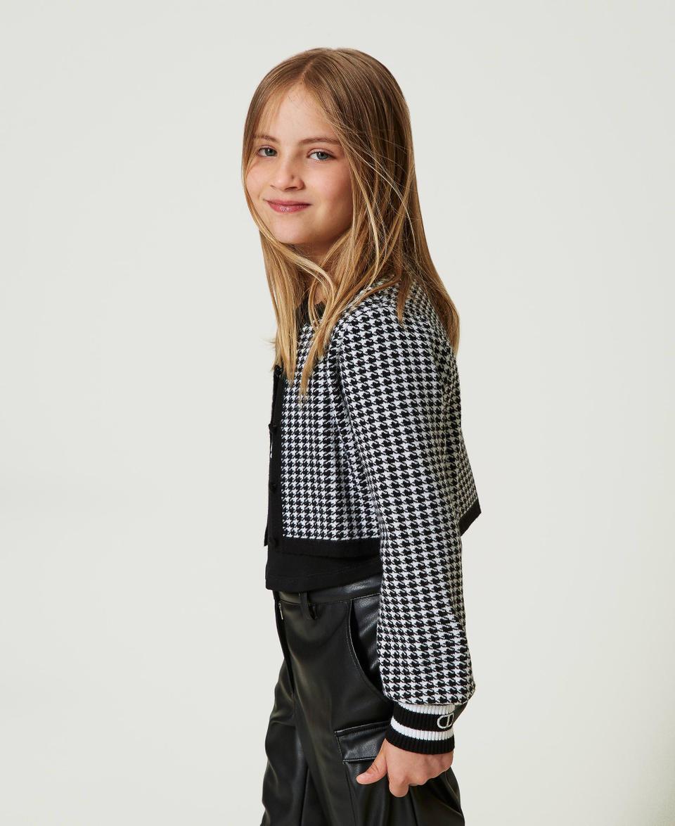 Twin Set Giacca in maglia jacquard pied de poule Convenienza