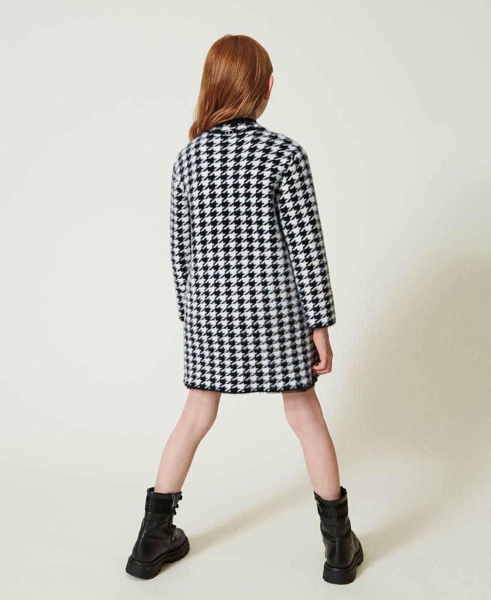 Twin Set Cappotto in maglia jacquard pied de poule Novità