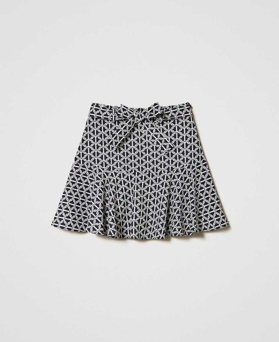 Twin Set Gonna pantalone in crêpe de Chine con stampa Offerta