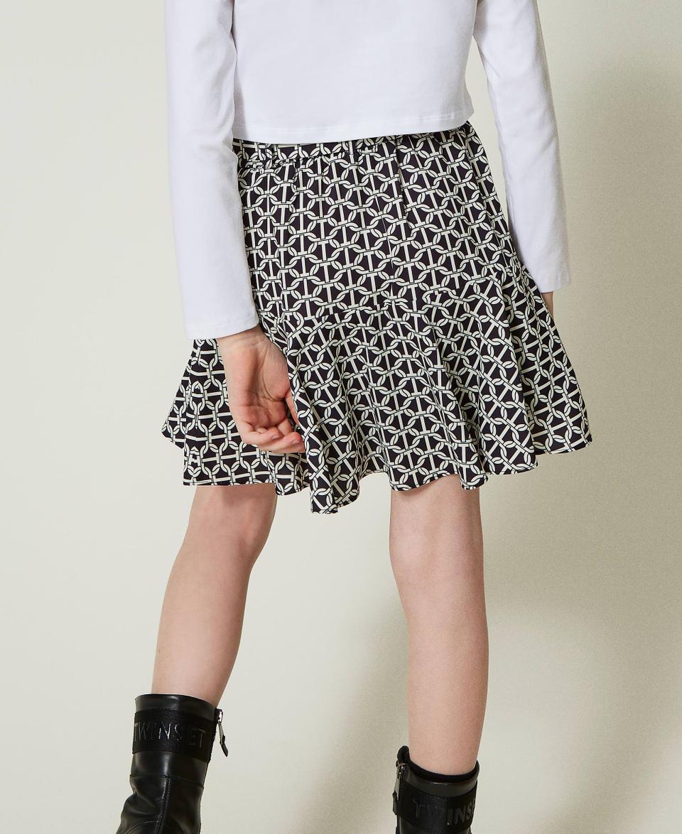 Twin Set Gonna pantalone in crêpe de Chine con stampa Offerta