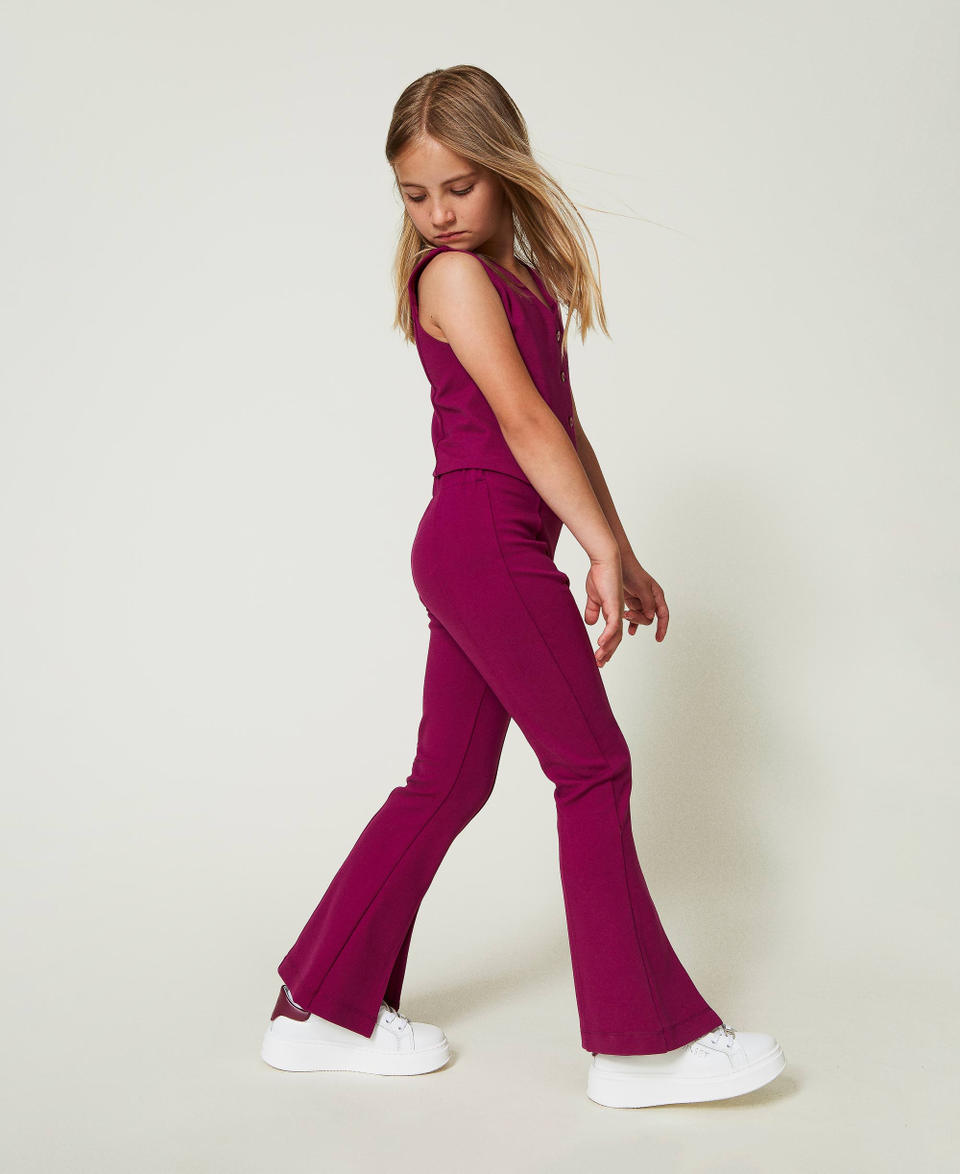 Twin Set Pantaloni flare con spacco In Vendita