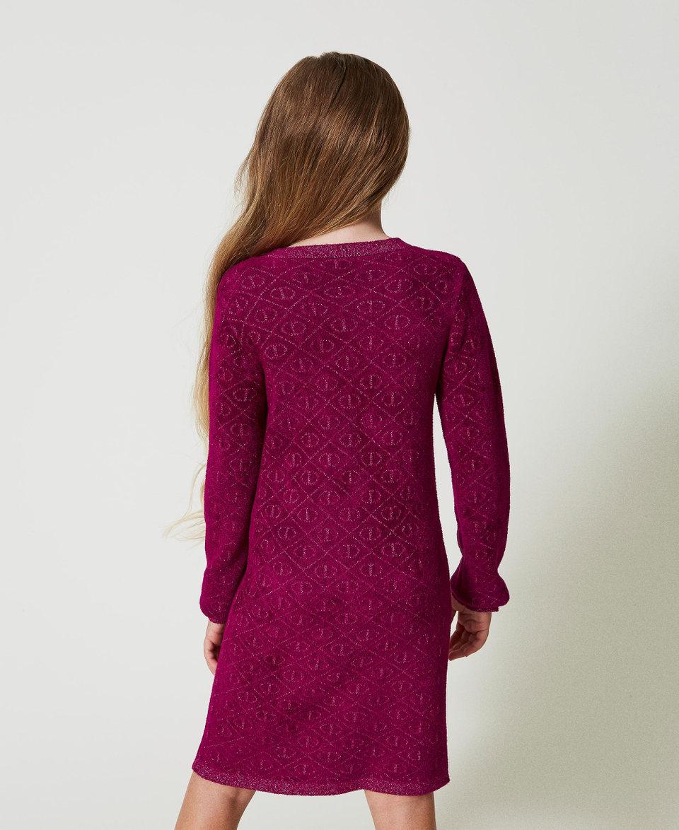 Twin Set Abito corto in maglia jacquard con Oval T Black Friday Prezzi