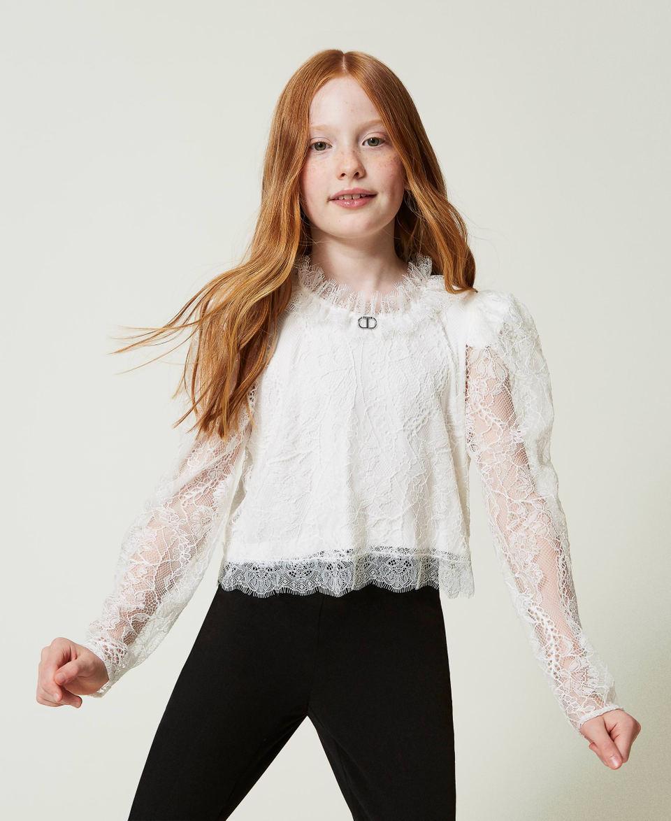 Twin Set Blusa in pizzo Valenciennes