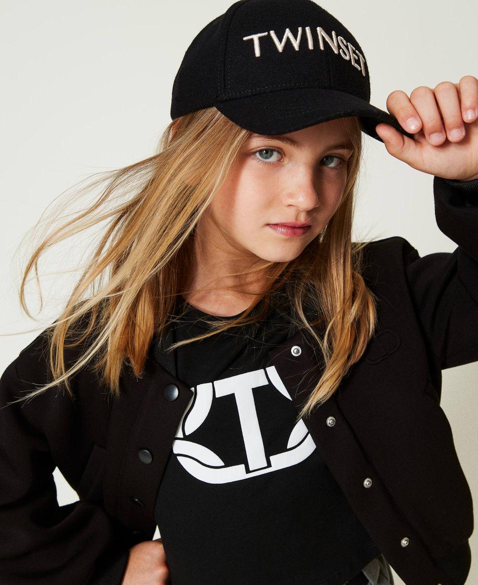 Twin Set Cappello da baseball in panno con logo Nuova