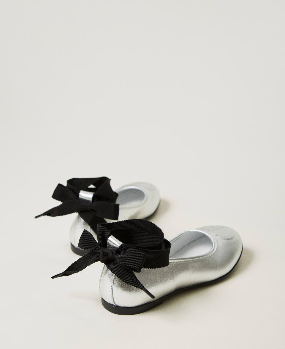 Twin Set Ballerine in pelle con nastri Qualità