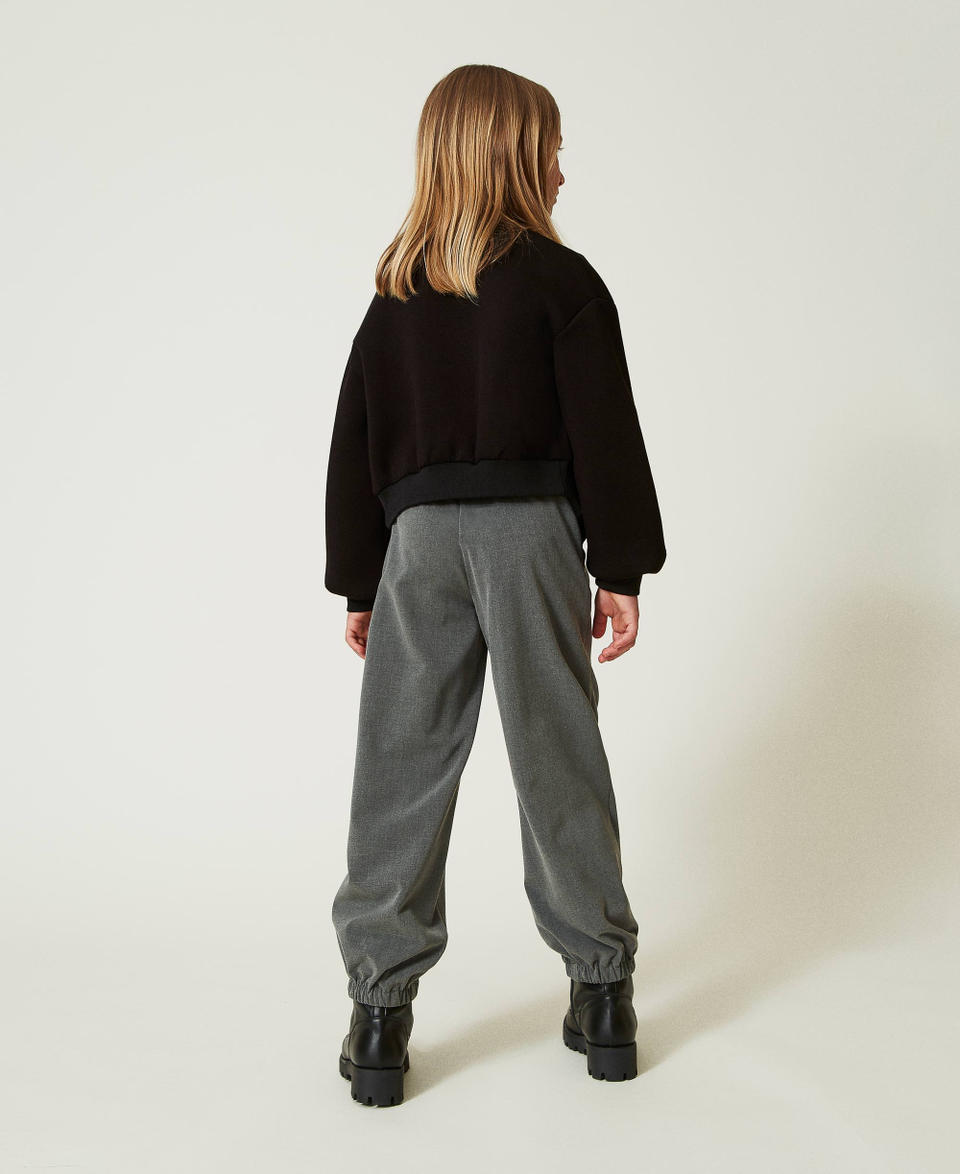 Twin Set Pantaloni joggers in flanella con cintura Vendita